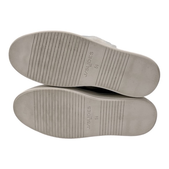 J Slides Charcoal and Cream Fur Sneakers - Picture 10 of 12